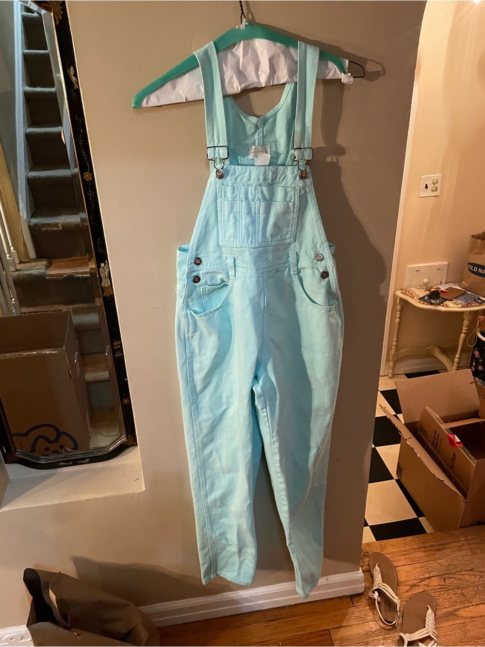 Vintage 90s Moda International / Victoria’s Secret catalog Aqua Denim Overalls